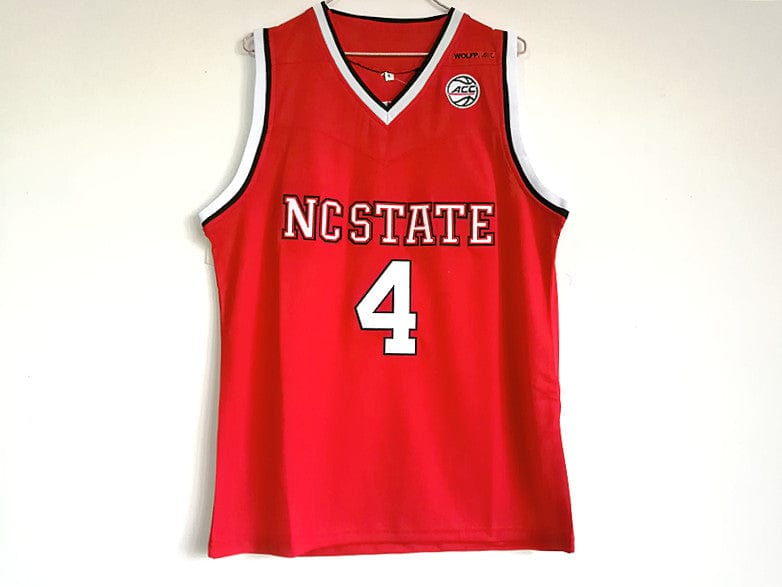 NCAA North Carolina State University No. 4 JR. Smith red embroidered jersey