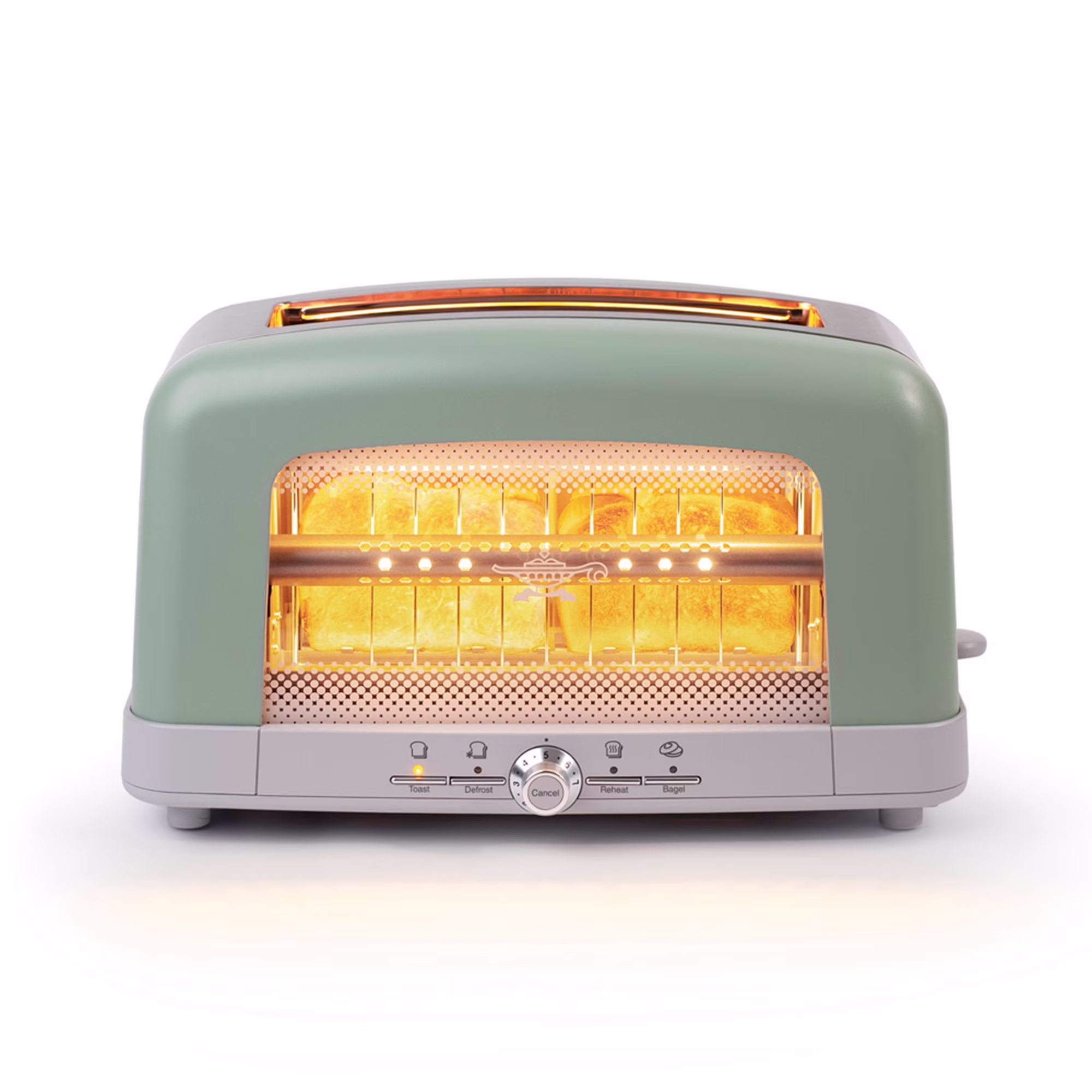 Sengoku SET-G16A(W) HeatMate Graphite Compact Countertop Toaster Oven with 4 Non-Stick Pans for Toasting and Baking, 120 Volt, Eggshell White