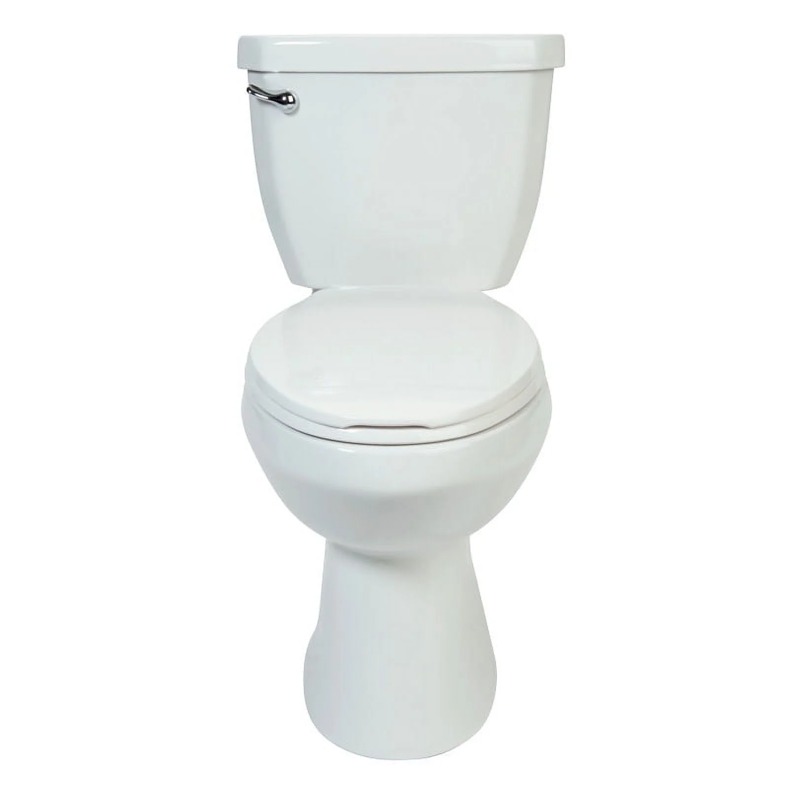 Miseno Two-Piece High Efficiency Toilet With Elongated Ada Height Bowl, Molded Seat, Trip Lever And Wax Ring (1.28 Gpf) White