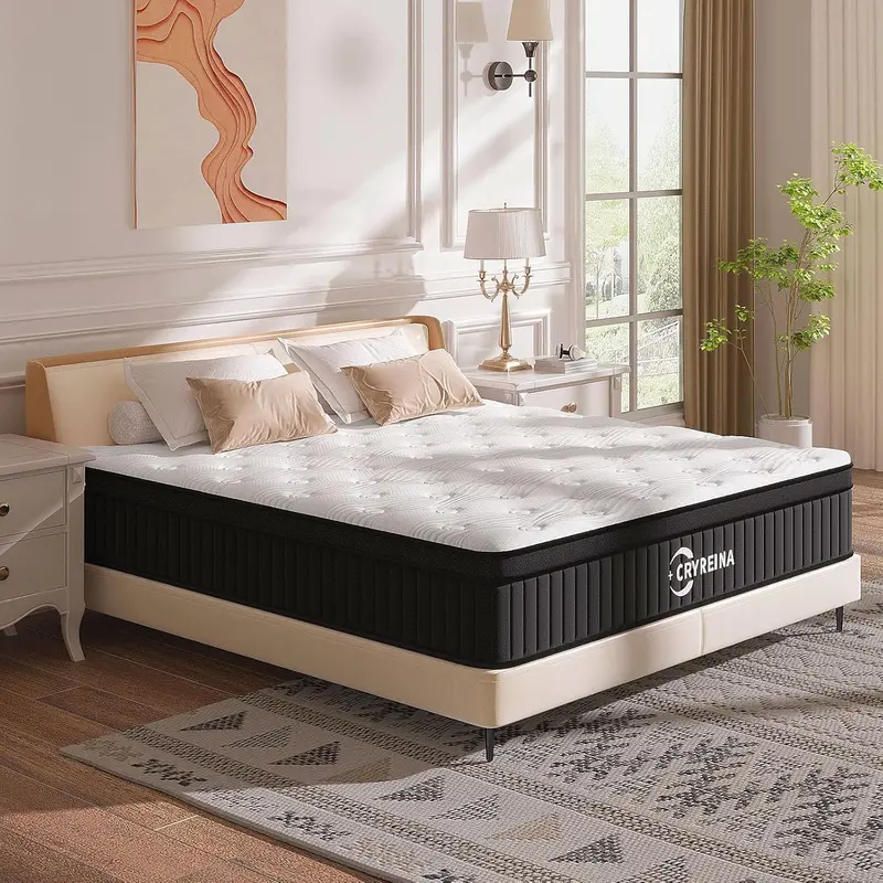 12-Inch Queen Hybrid Mattress – Premium Support with Memory Foam & Pocketed Coils