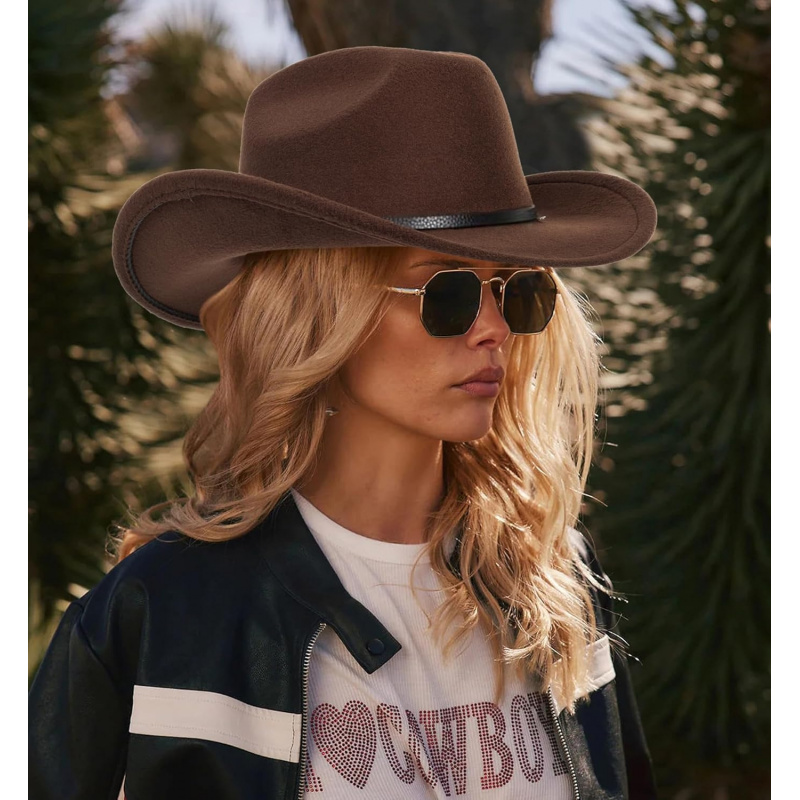 Women's Western Cowboy Hats Classic Felt Hats