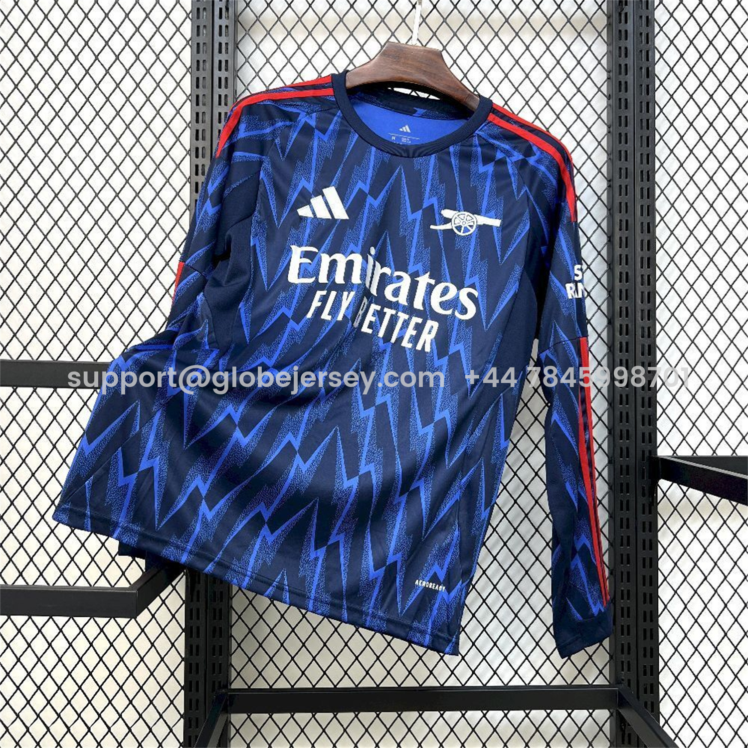Arsenal 25-26 Away Blue Long Sleeves Jersey - Fans Version