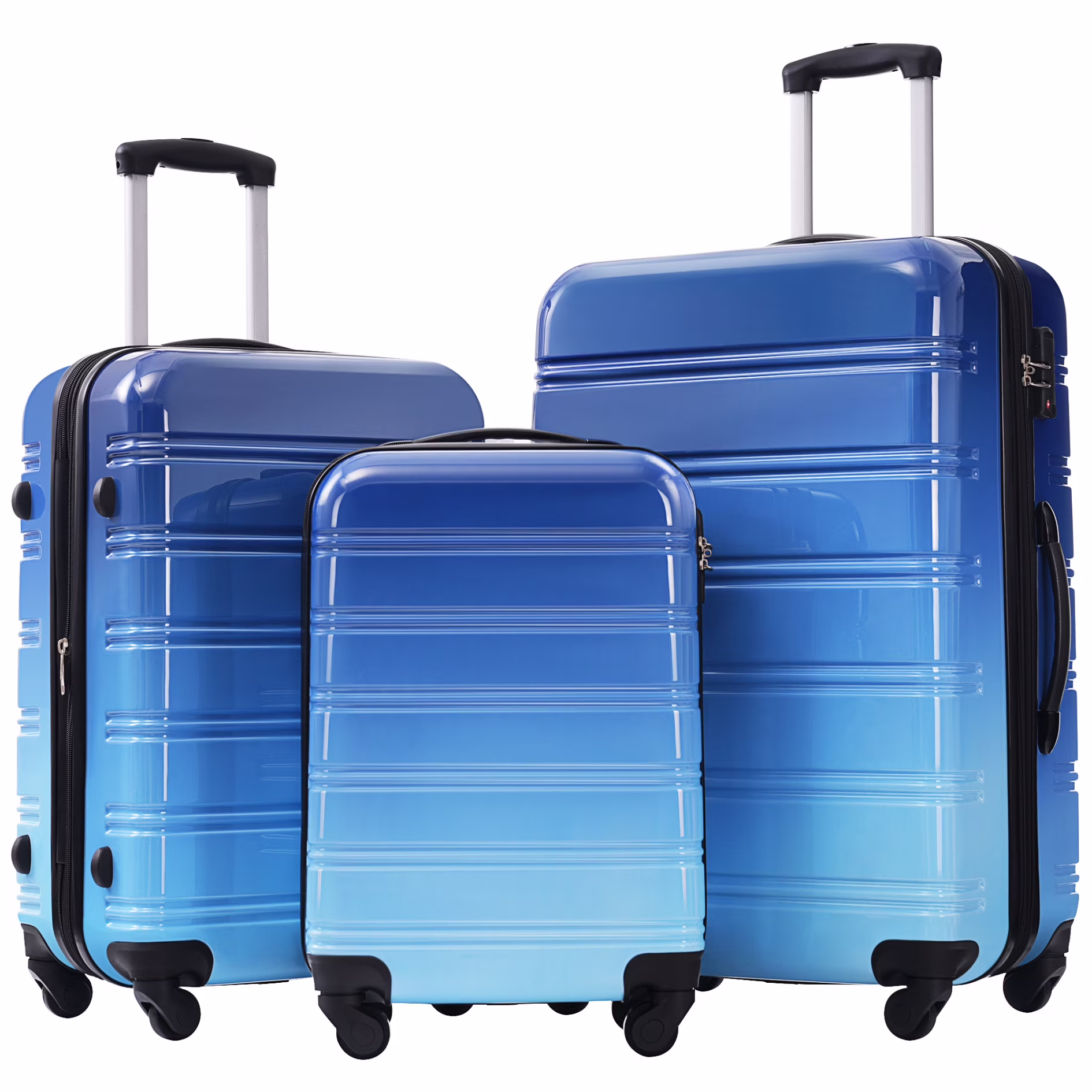 Luggage Sets 3 Piece, Hardside Expandable Ultra Durable PC Lightweight Carry On, Travel Suitcase Set with TSA Lock Spinner Wheels, Multicolor Purple