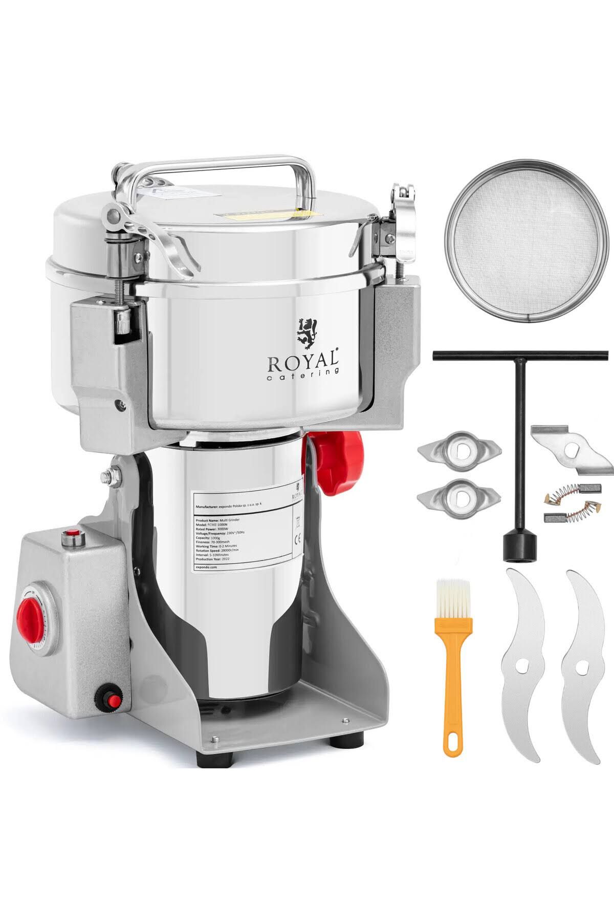 Royal Catering Macinino Elettrico 1000 g 20 x 9 cm