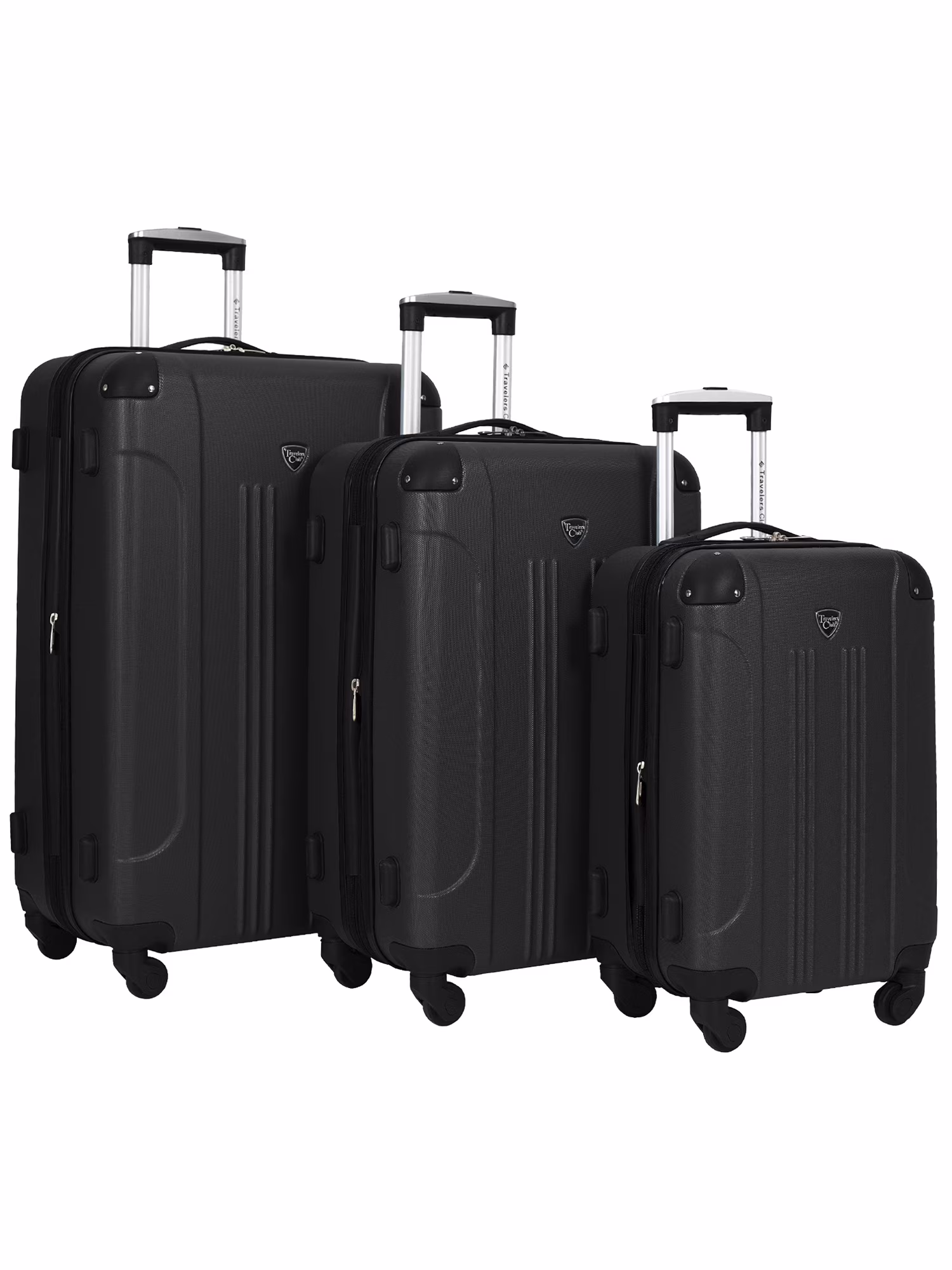 Travelers Club Chicago 3-Piece ABS Expandable ABS Travel Set - Silver