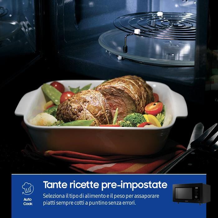 SAMSUNG - Forno microonde MC32DG7646KKE1-VETRO NERO