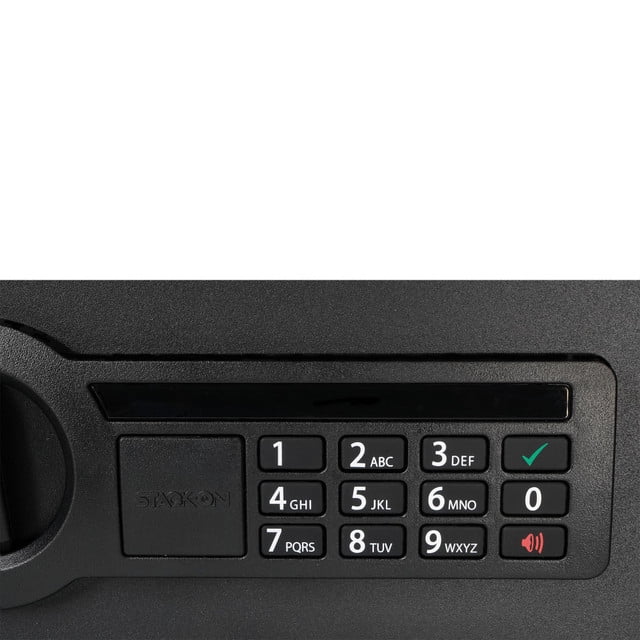 Stack-On Small Drawer Safe with Electronic Lock �C Compact Personal Safe for Desk or Nightstand with Backup Key and Steel Security Construction