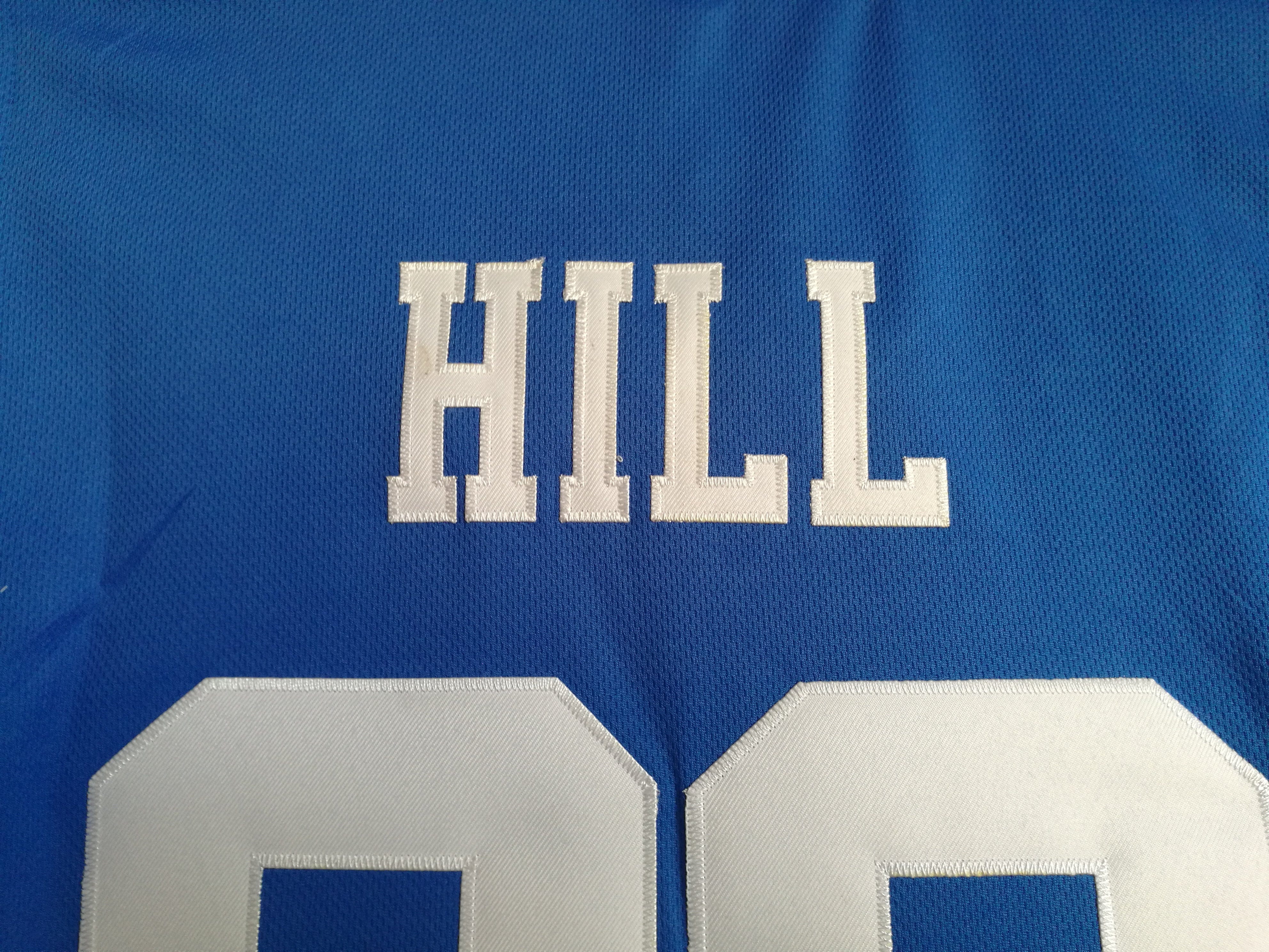 NCAA Duke University No. 33 Hill Blue Embroidered Basketball Jersey