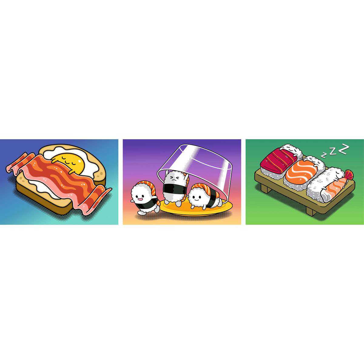 Kawaii Breakfast, Lunch & Dinner Puzzle - 3 x 100 Piece Jigsaw Puzzle Set with Easel (Ravensburger)