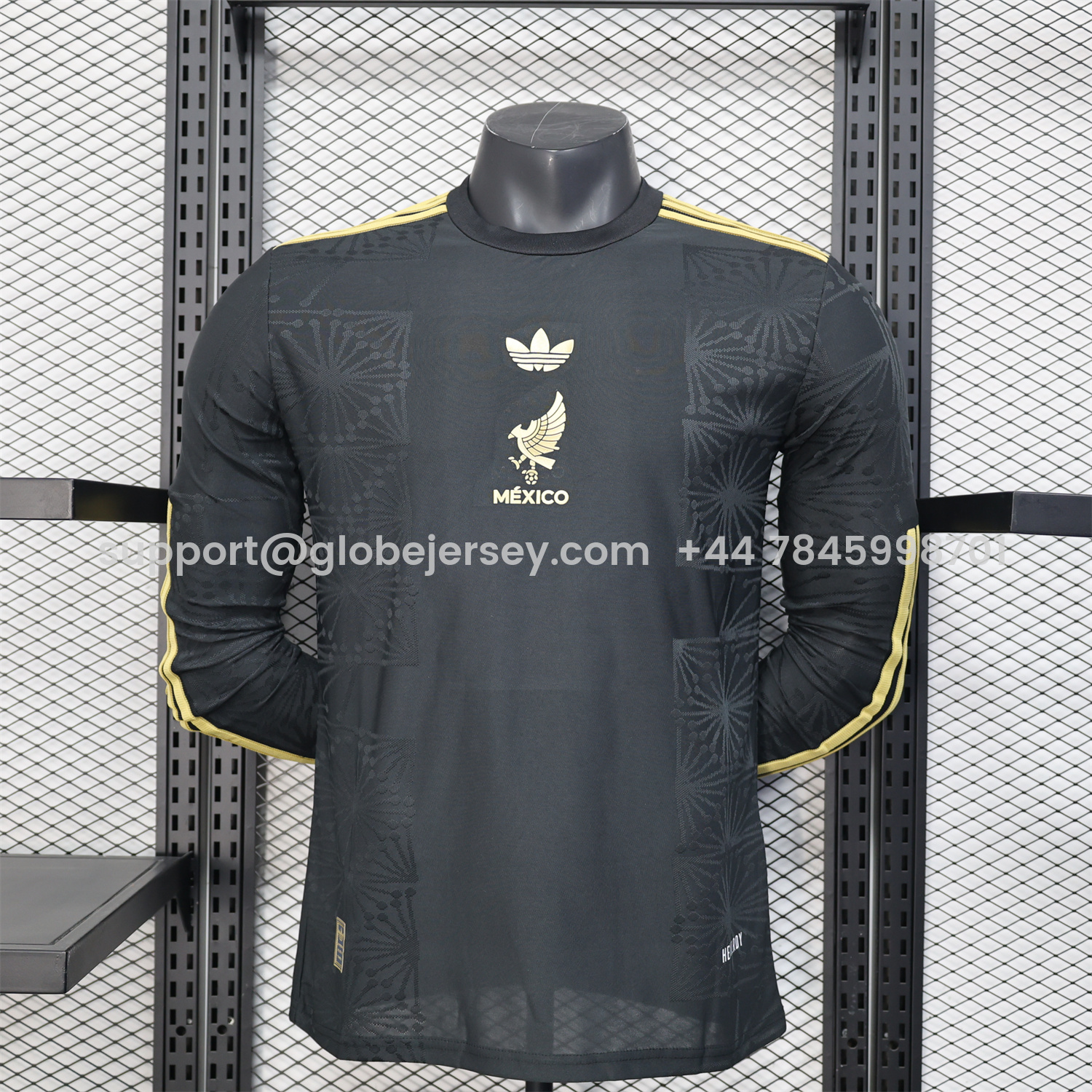 Mexico 2025 Gold Cup Black Long Sleeves Jersey - Player Version