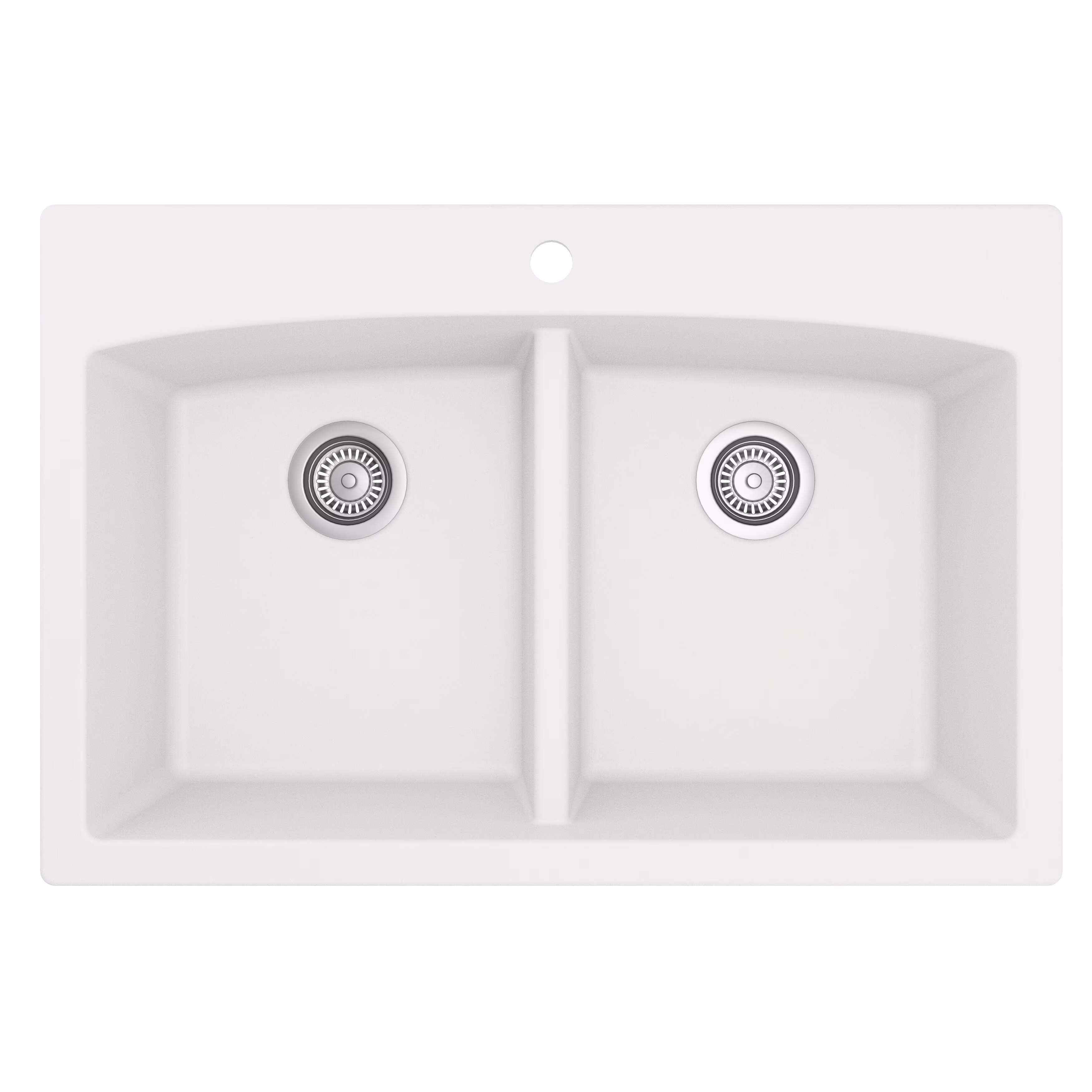Karran QT-710-BR Brown Quartz Composite Rectangular Double Bowl Sink