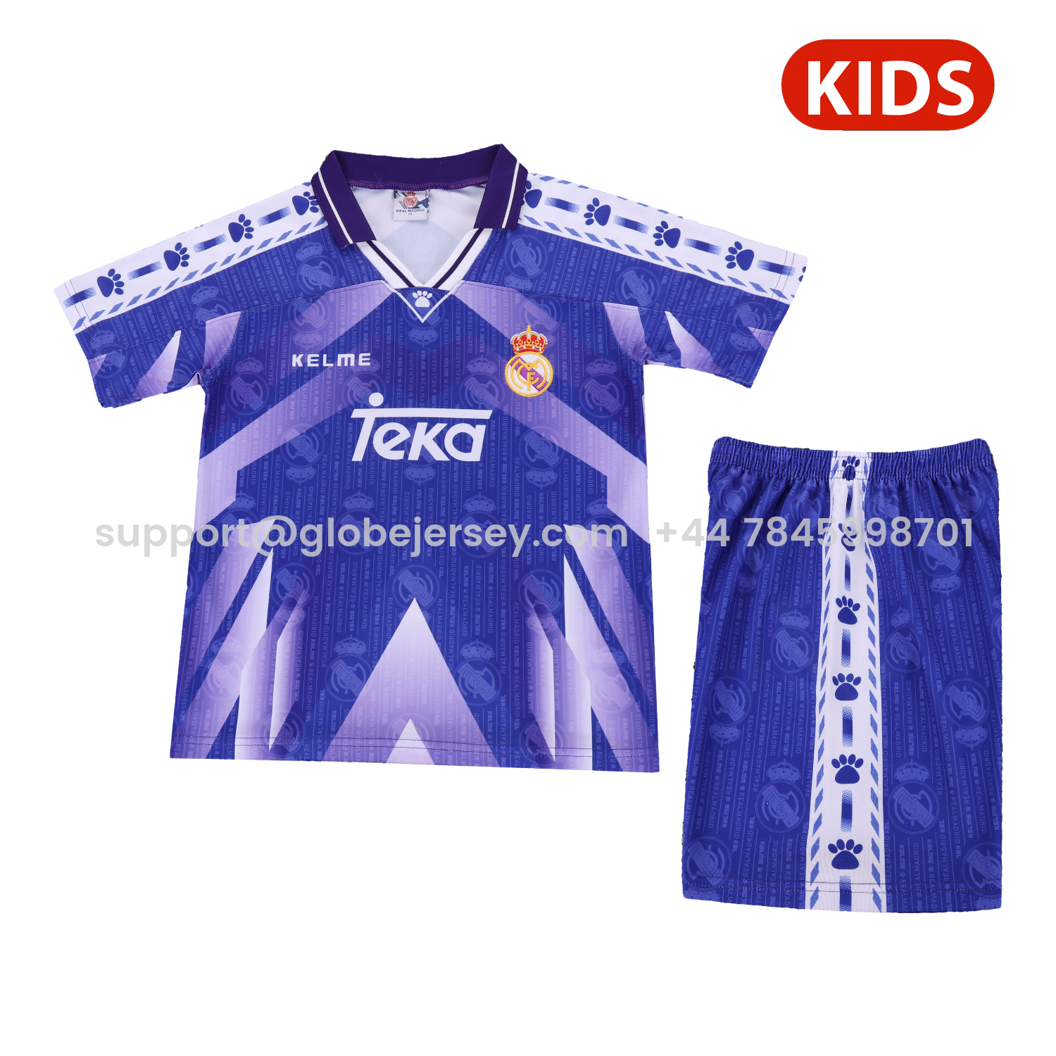 Retro Real Madrid 96-97 Away Kids Kit