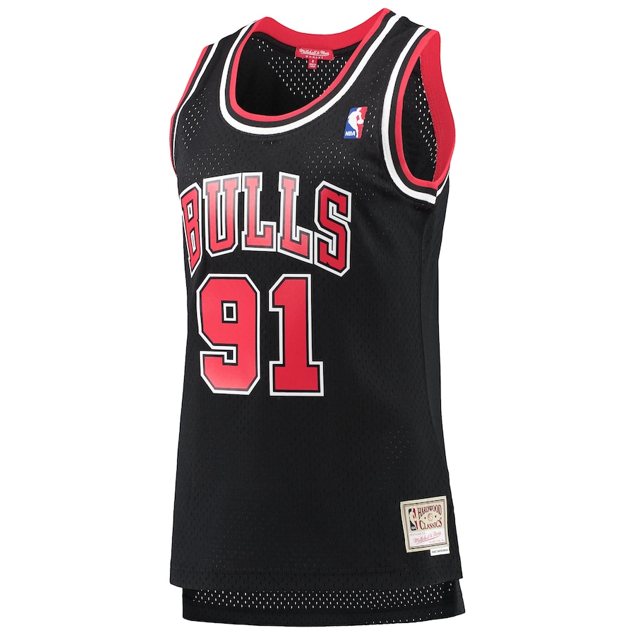 Dennis Rodman Chicago Bulls Mitchell & Ness Women's Hardwood Classics Swingman Jersey - Black