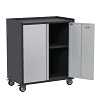 SUPEER Metal Rolling Garage Cabinet, 71'' Tall Industrial Storage Cabinet with Wheels and 4 Adjustable Shelves, Utility Filing Cabinet for Garage, Tool House, Assemble Required