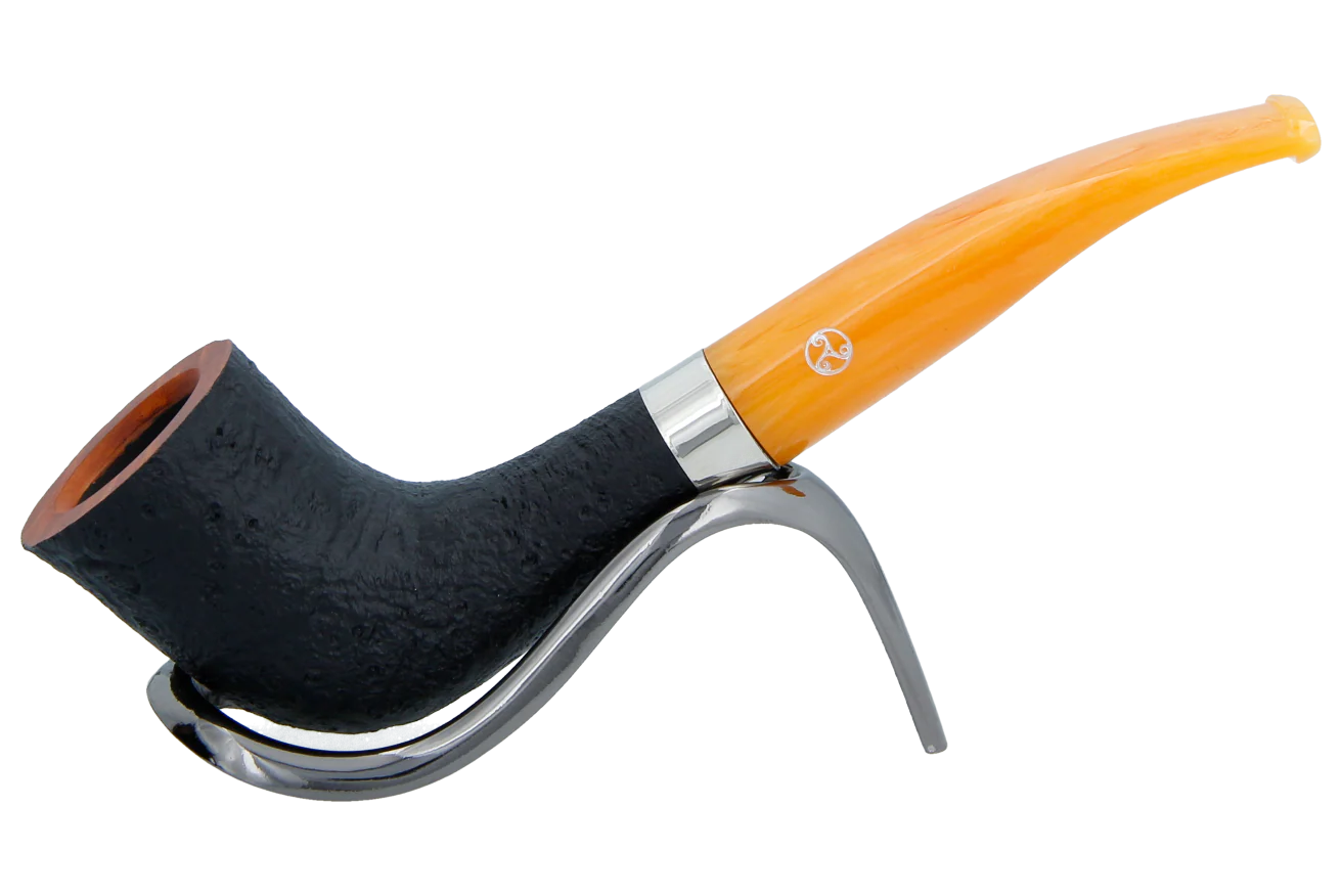 Rattray's Samhain Sandblast Yellow Briar Smoking Pipe - Shape 45
