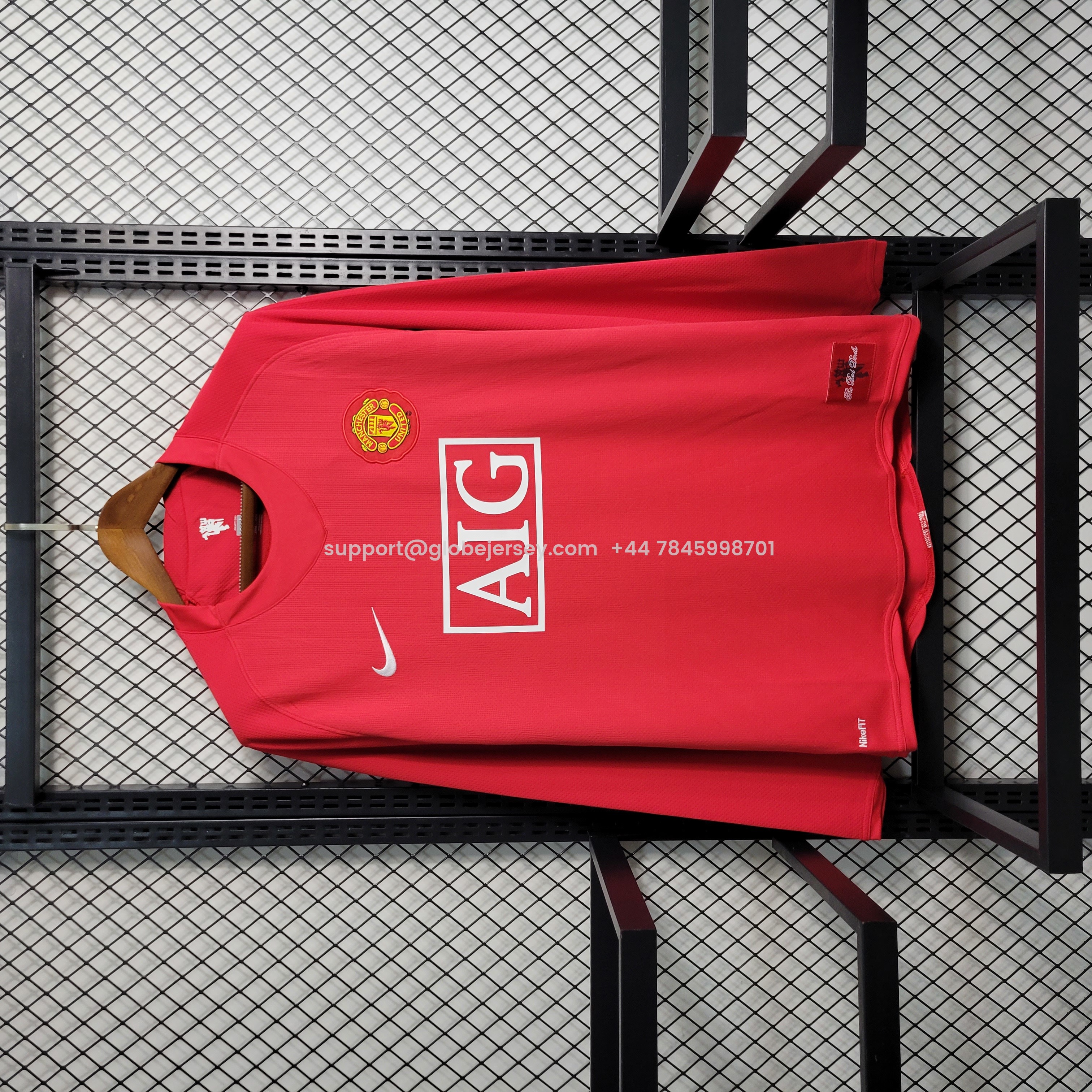Retro Manchester United 08-09 Home Long Sleeve Jersey