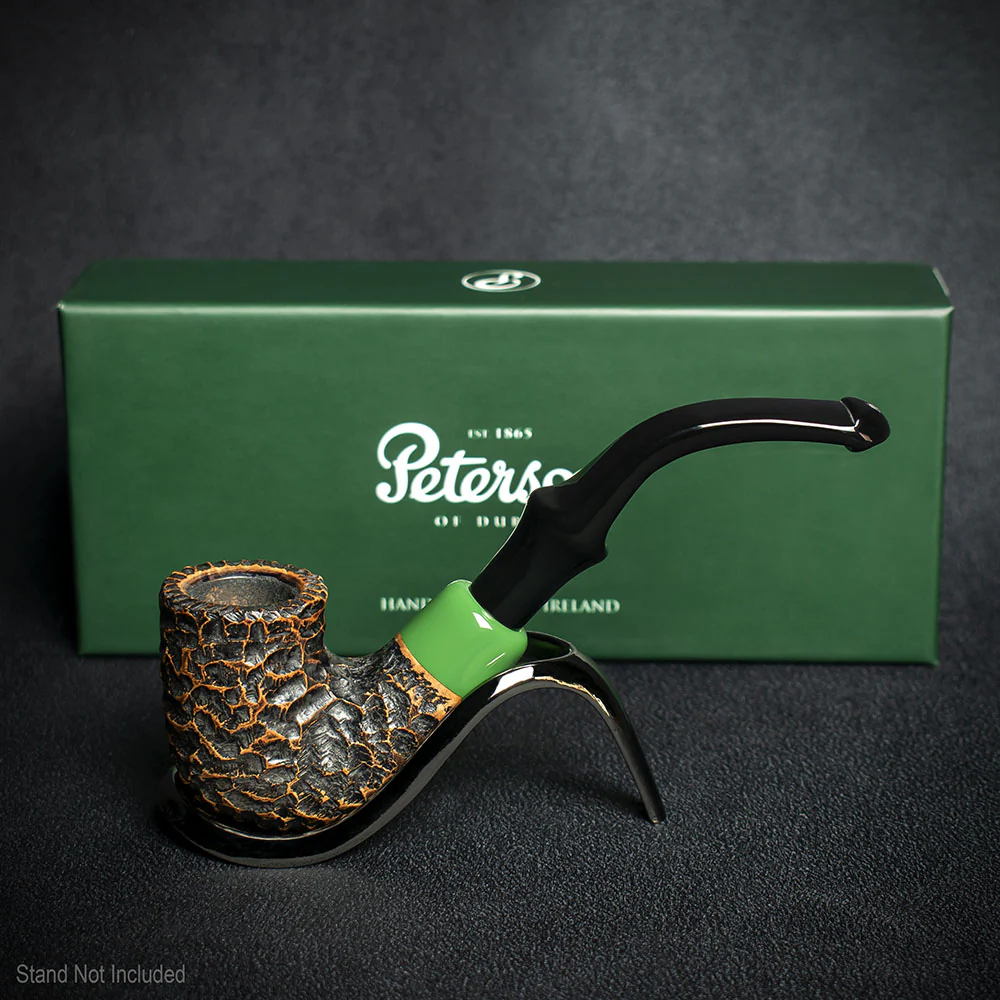 Peterson of Dublin St. Patrick's Day 2024 Limited Edition Rusticated P Lip Briar Pipe - Shape 313