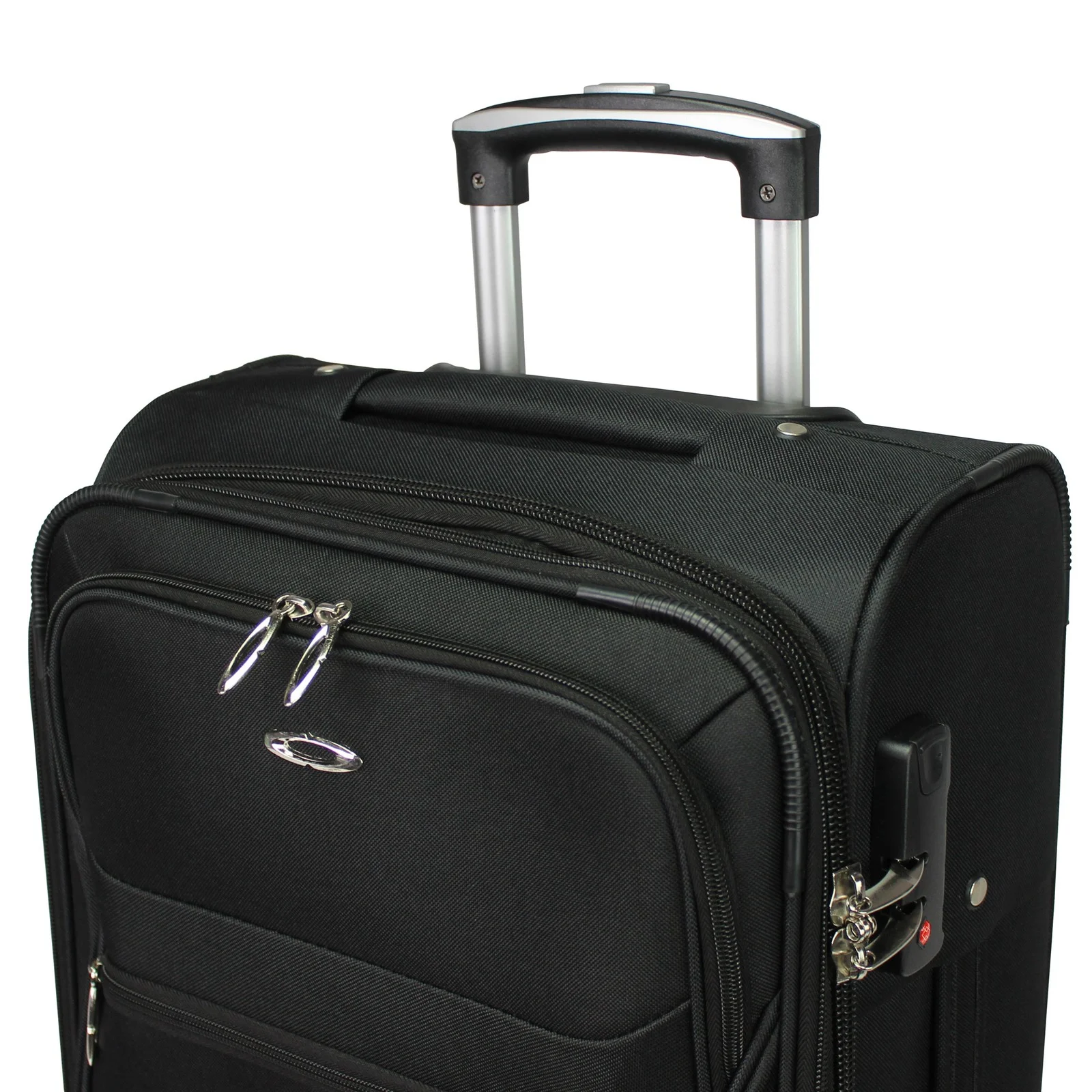 CalBags Kemyer Softside Lightweight 3-Piece Expandable Spinner Luggage Set - Black