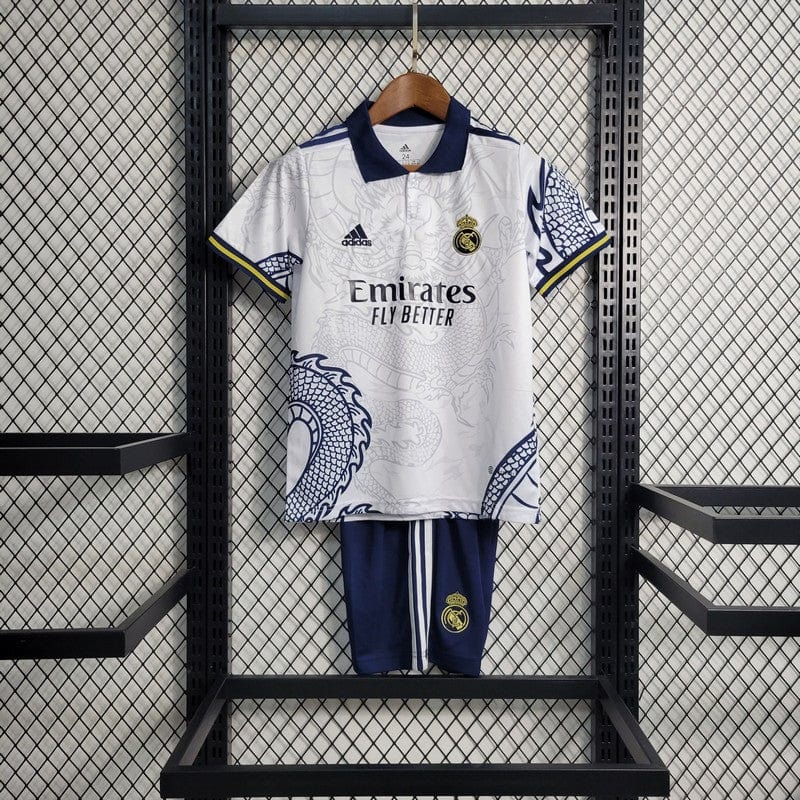 2023/2024 Kids Size Real Madrid Chinese Dragon White Football Shirt