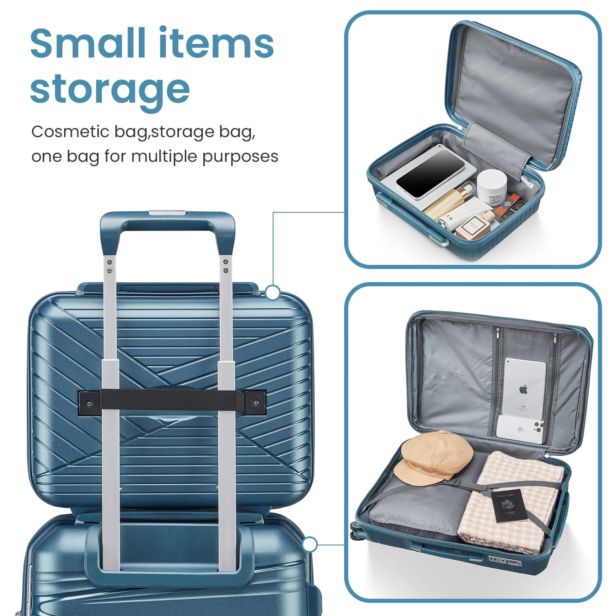 Luggage 4 Piece Sets(14/20/24/28), Hard Shell Lightweight TSA Lock Carry on Expandable Suitcase with Spinner Wheels