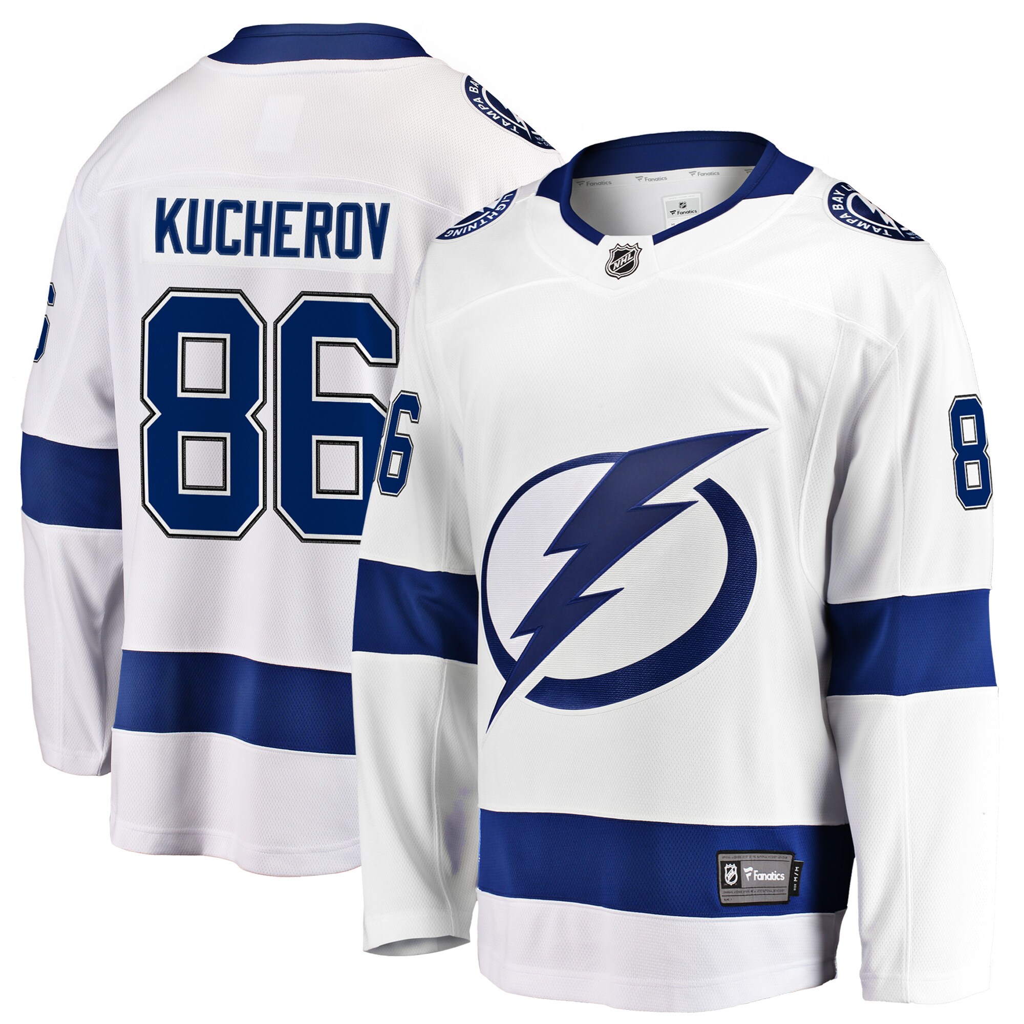 Nikita Kucherov Tampa Bay Lightning Fanatics Away Premier Breakaway   Jersey – White