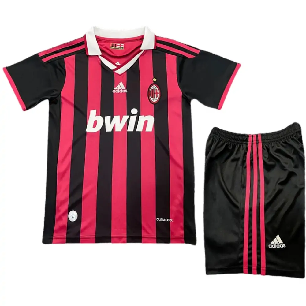 2009-10 AC Milan Home Retro Children's Jersey Set - Fans Edition