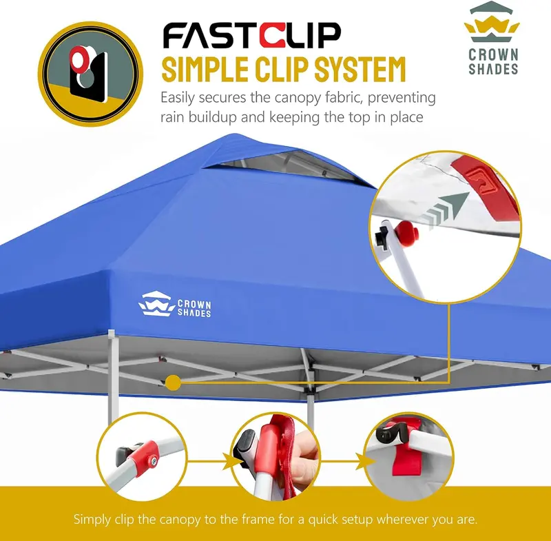 10×10 One-Touch Pop-Up Awning – Beach Sunshade Tent with Silver-Coated Canopy. 3 Height Adjustments & 4 Sand Pockets