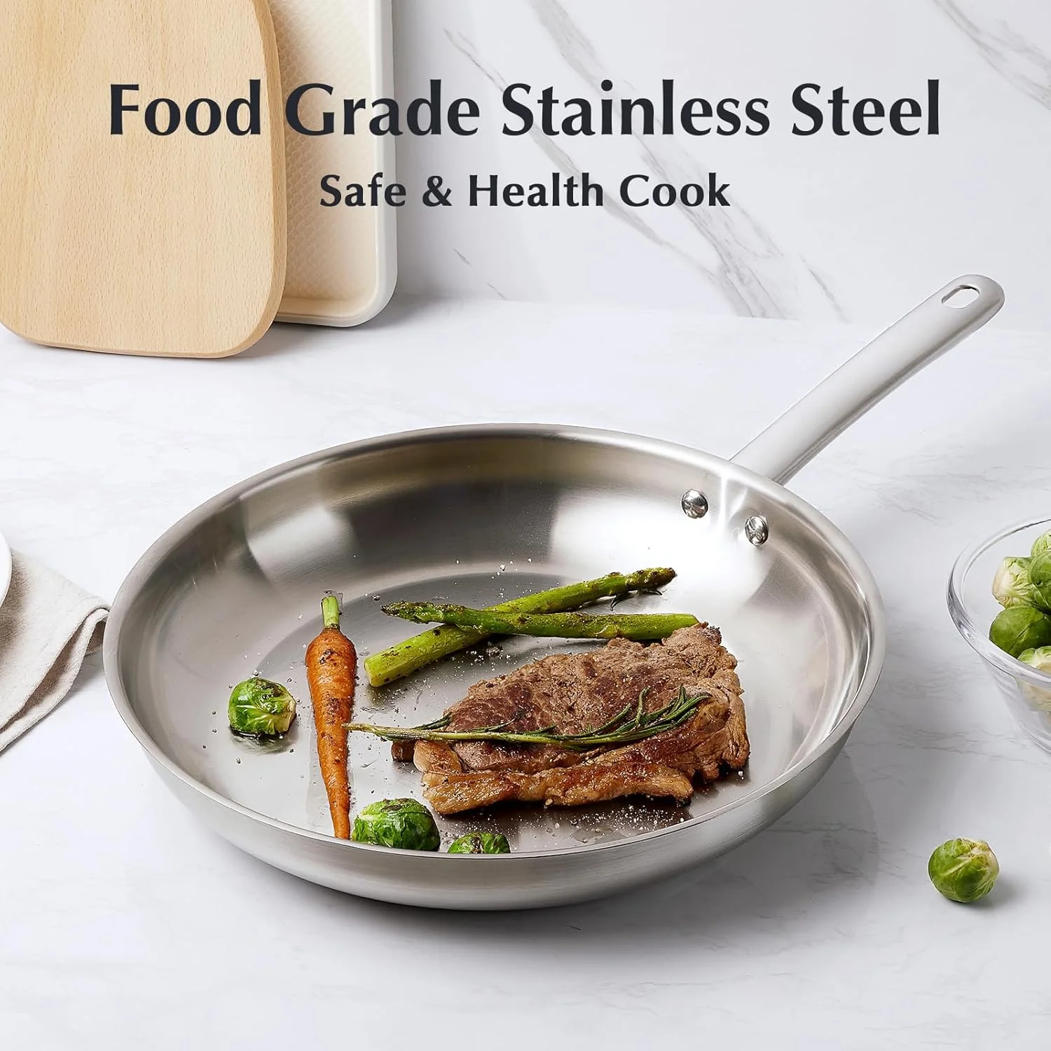 Koch Systeme CS Stainless Steel Cookware Set 10 Piece, 18/10 Stainless Steel Pots and Pans Set for Professional Cooking, Induction Compatible, Dishwasher and Oven Safe