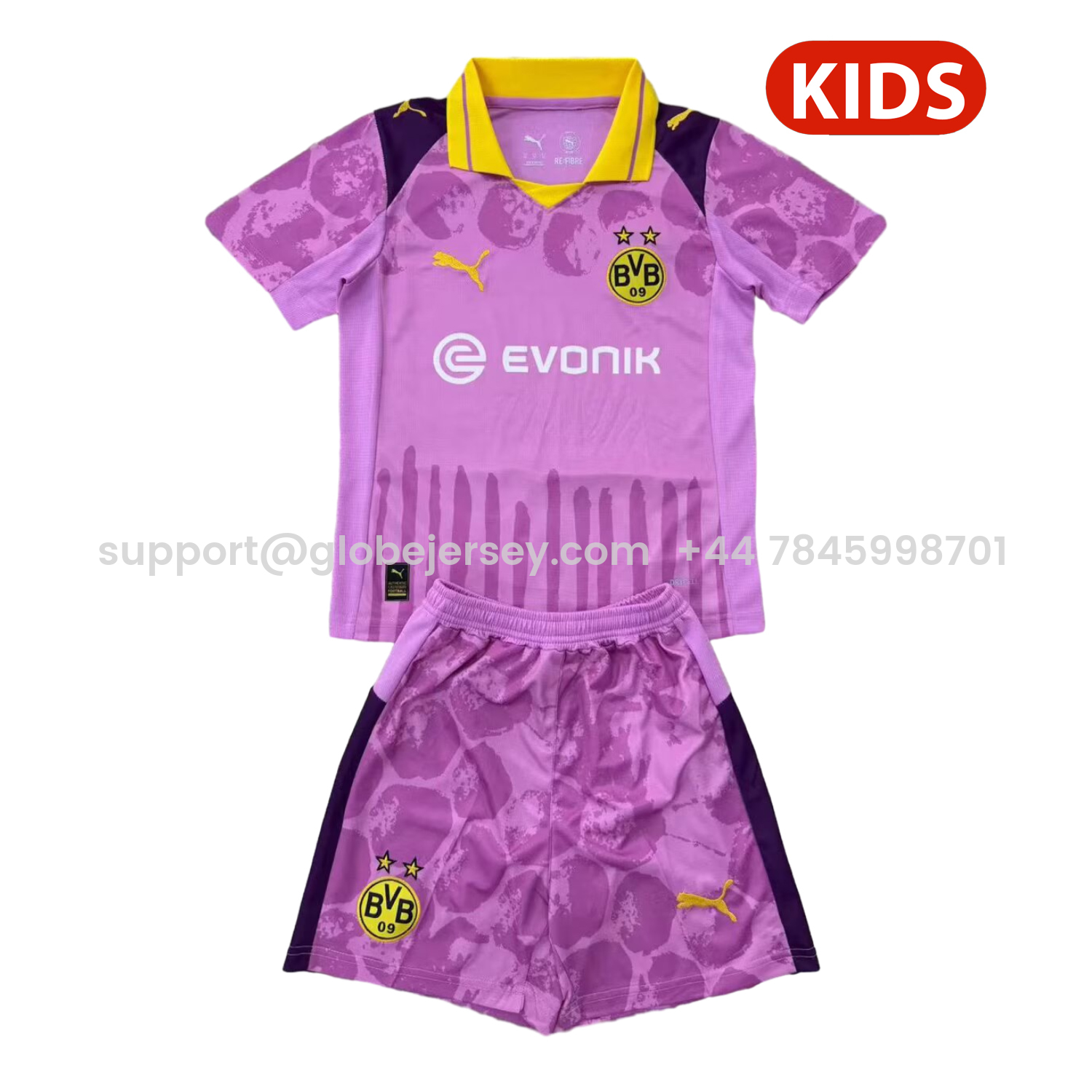 Dortmund 2025 Club World Cup Goalkeeper Purple Kids Kit