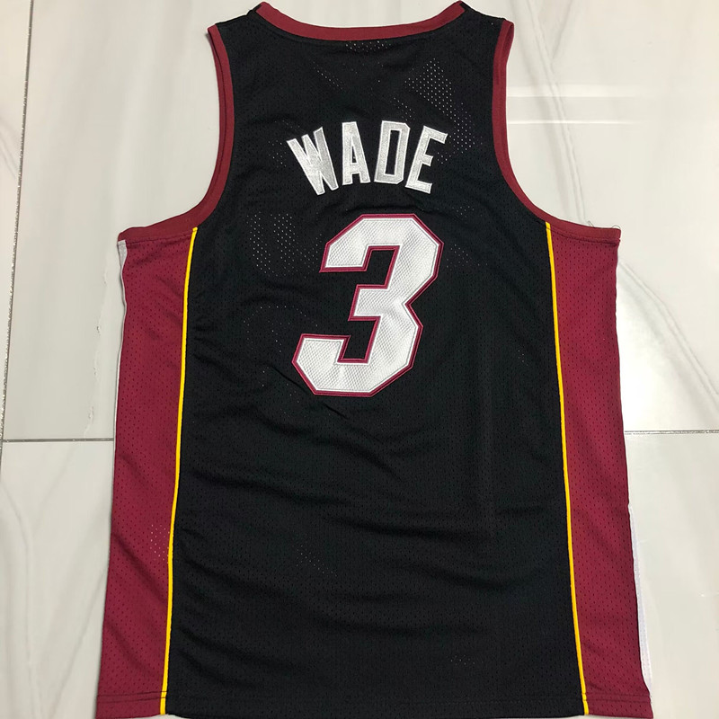 Heat 3# Wade Black Embroidered AU Jersey