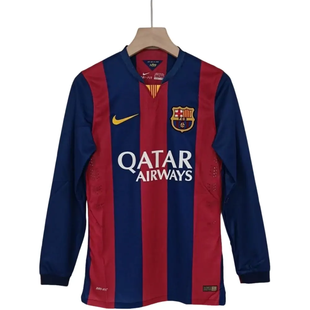 2014-15 Barcelona Home Retro Long Sleeve Jersey - Fans Edition