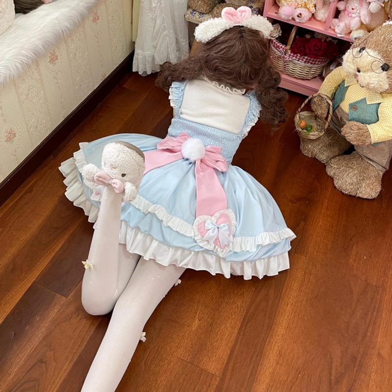 Teens Lolita Princess Party Dress Japanese Sweet Bow