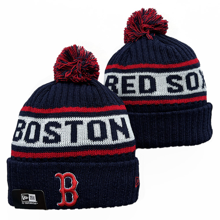 Boston Red Sox  New Era winter Cuffed Knit Hat with Pom