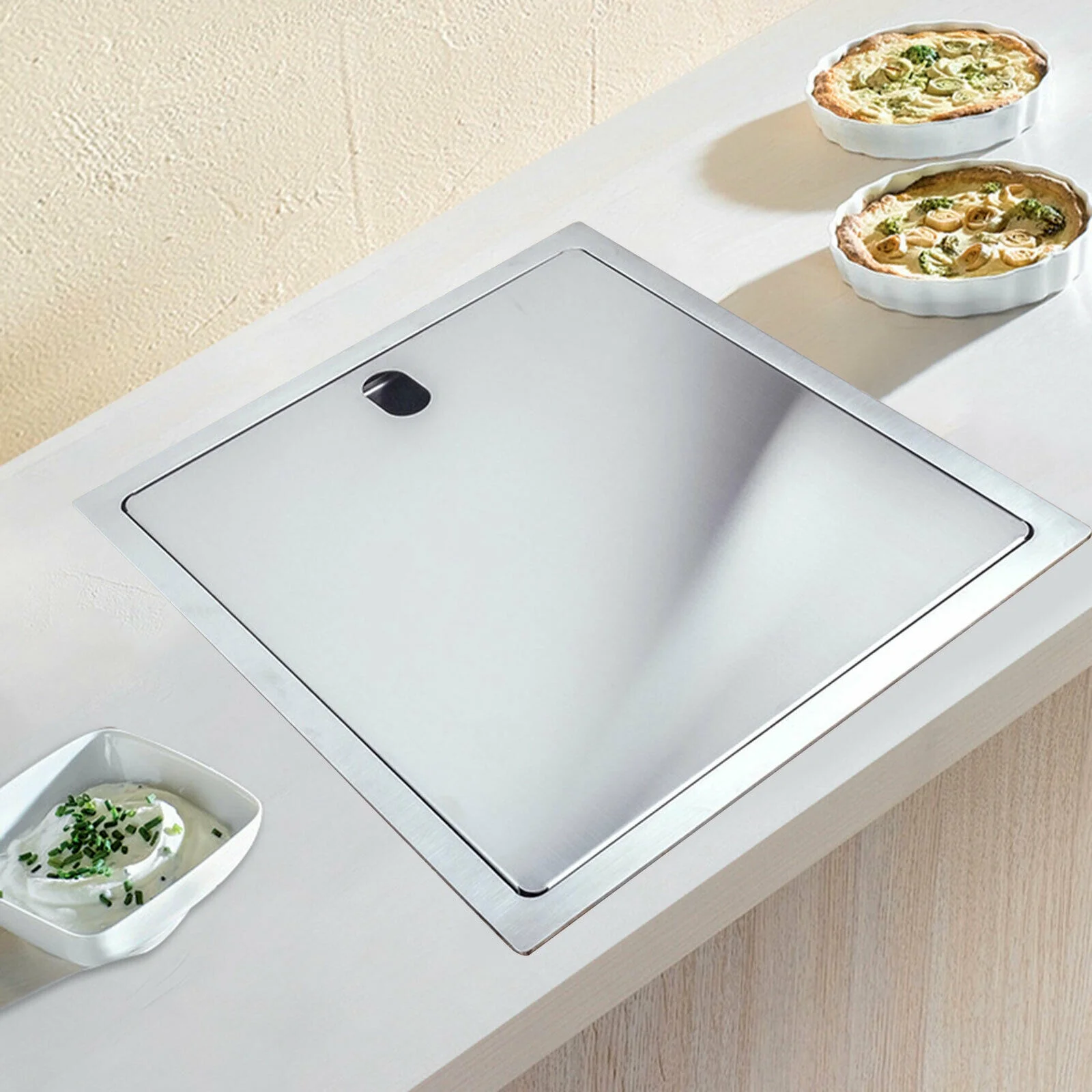 Hidden Kitchen Sink Stainless Small Size Single Bowl Bar Sink with Folding Faucet
