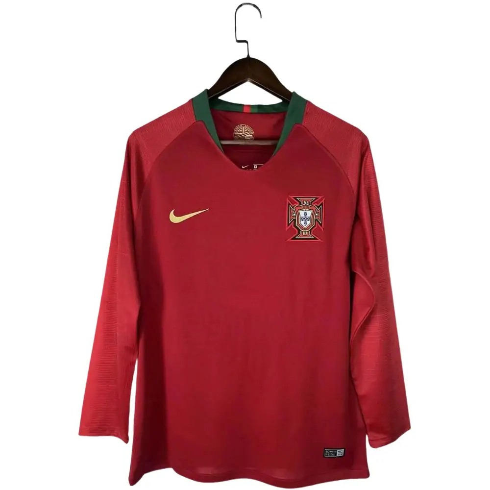 2018 Retro Long Sleeve Portugal Home Football Shirt 1:1 Thai Quality