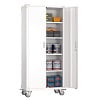 Aobabo Metal Storage Cabinet with Lock,Garage Storage Cabinet with Wheels,72In Steel Storage Cabinet for Garage Home Storage, Black Required-Assembly