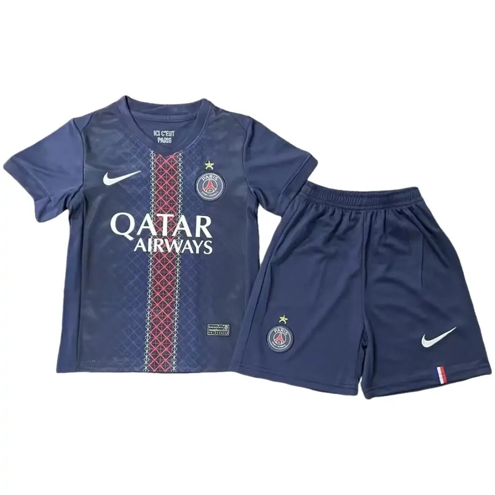 2025-26 Paris Home Jersey 1 Star Children's Set - Fans Edition