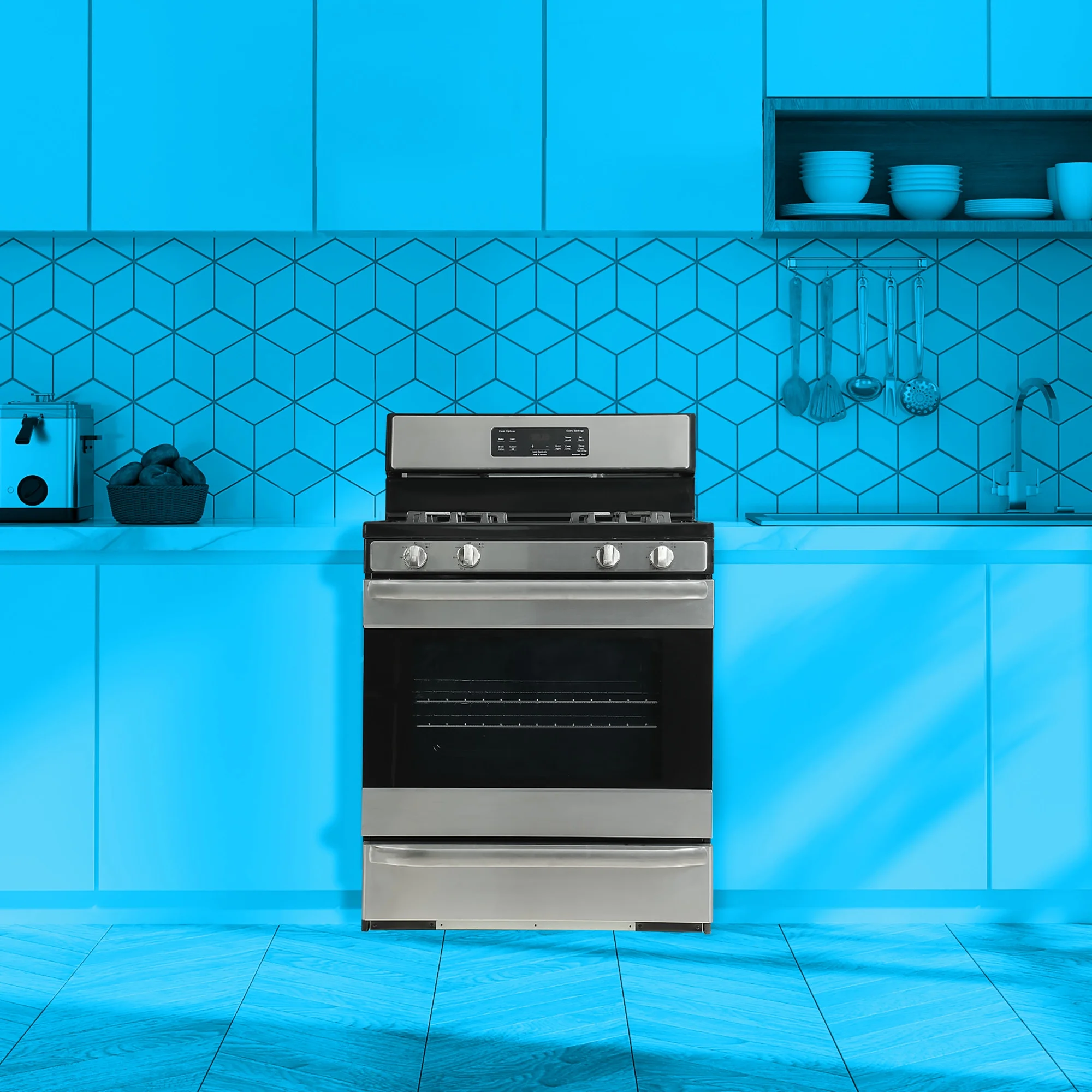 Element 30 Inch 4 Burners 5.2 cu. ft. Freestanding Gas Range, Stainless Steel