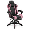 Magshion Rolling Gaming Chair, Adjustable Faux Leather Computer Seat with Lumbar Support for Adults Teens Desk Chair, White