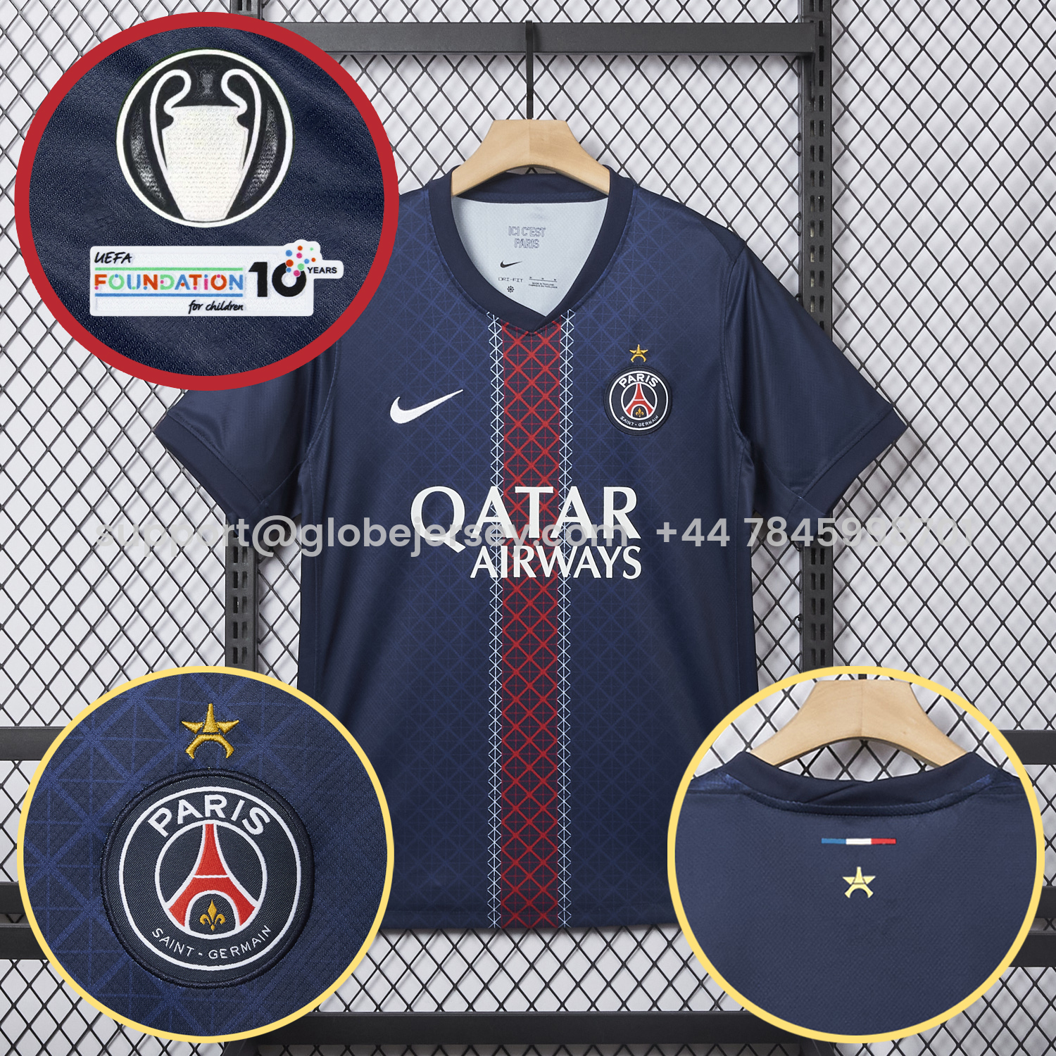 Paris Saint-Germain PSG 2025 Champions League Eiffel Tower Star Jersey - Fans Version