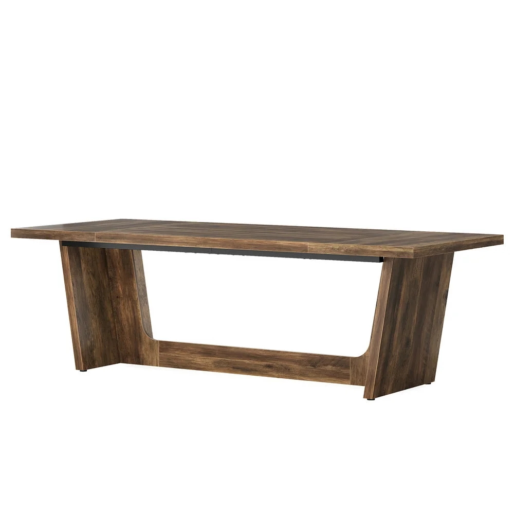 Resenkos Study Writing Desk, Computer Desk,70.8-Inch Executive Desk, Wood Study Computer Desk Writing Table,Brown