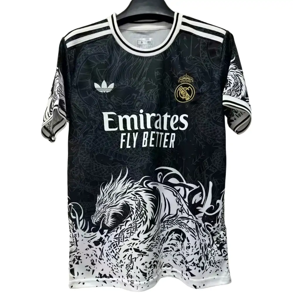 2025-26 Real Madrid White Dragon Crewneck - Jersey - Fan Edition