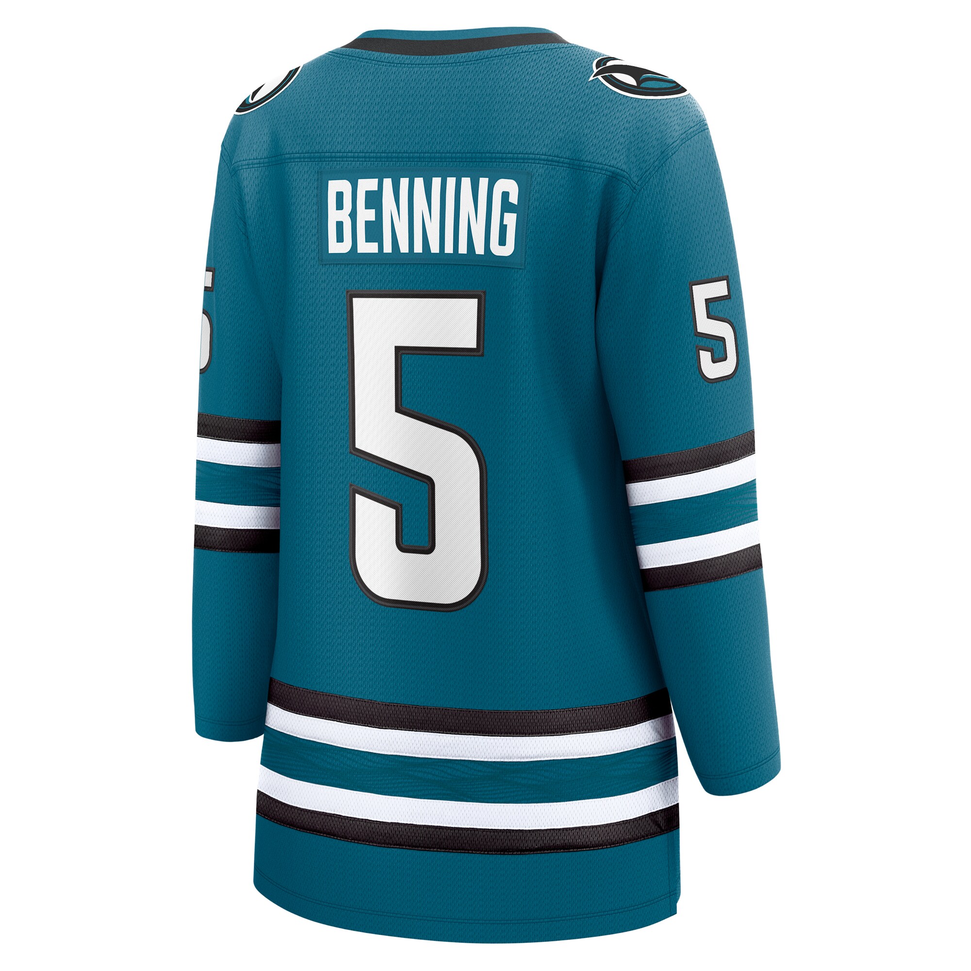 Matt Benning San Jose Sharks Fanatics Women’s Home Breakaway   Jersey – Teal