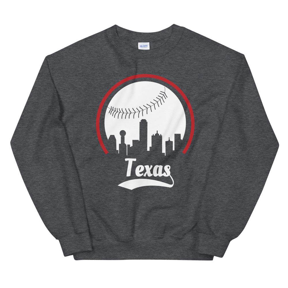 Unisex Texas Rangers Baseball Crewneck Sweatshirt