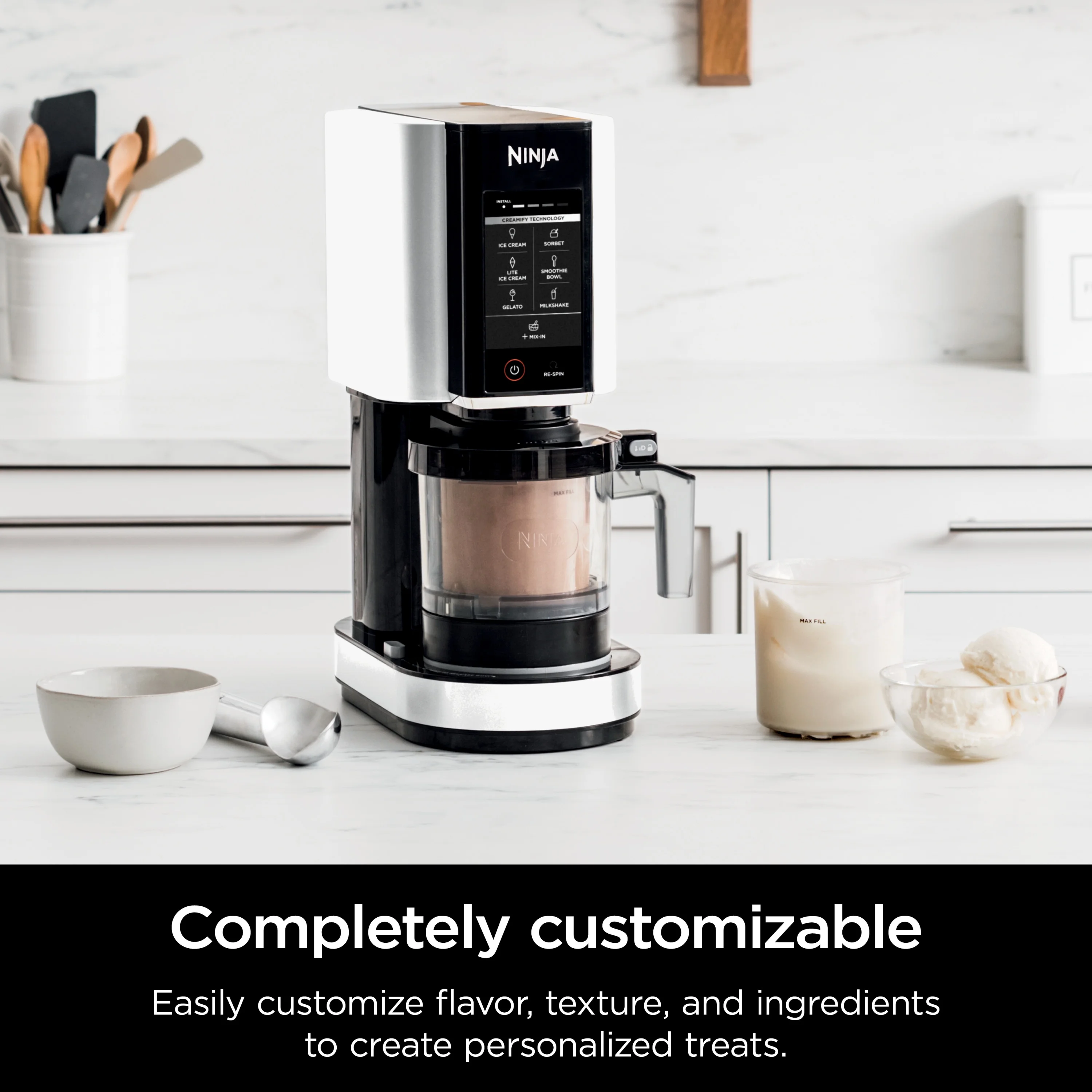 Ninja?? CREAMi??, Ice Cream Maker and Frozen Treat Maker with 7 One-Touch Programs, NC300WMWH