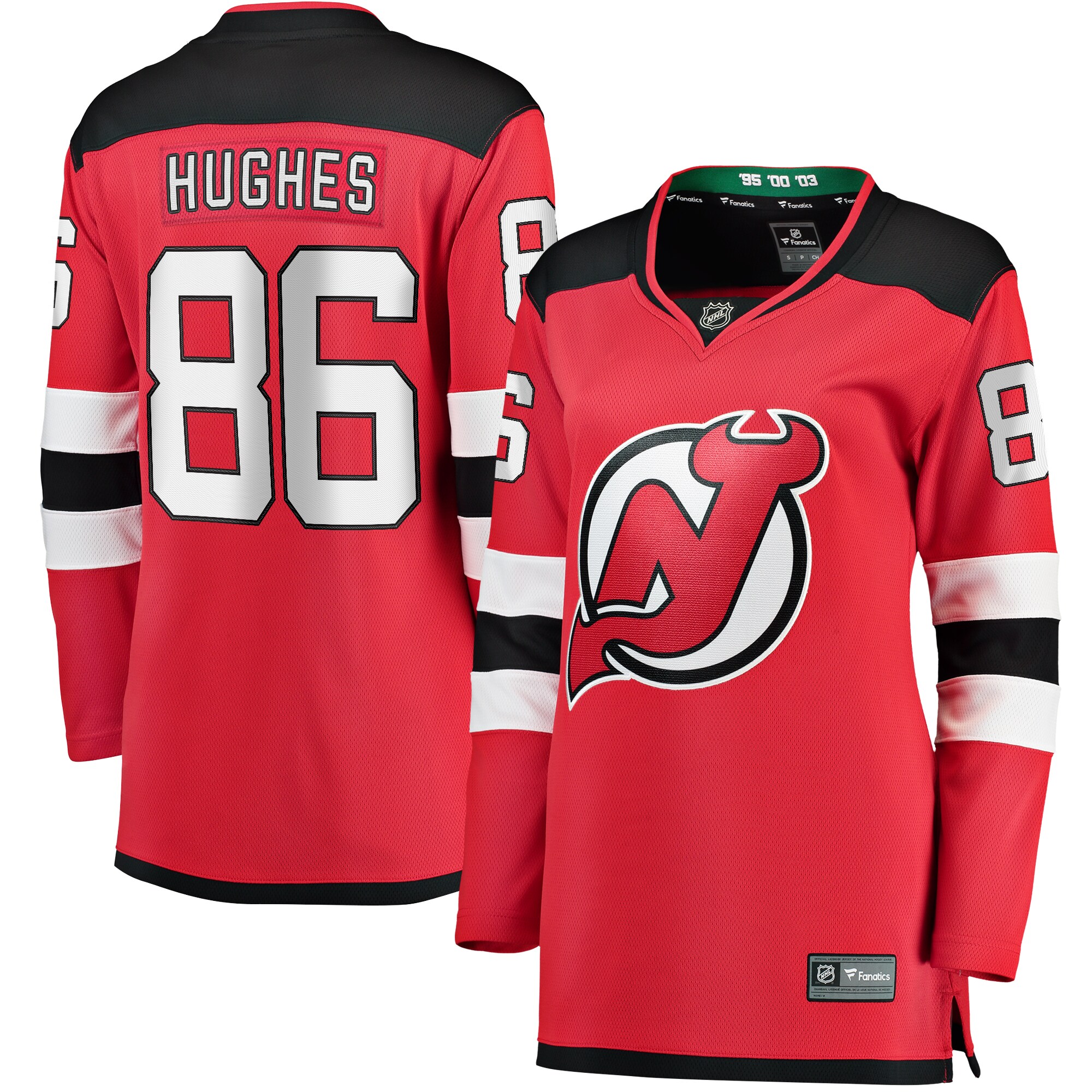Jack Hughes New Jersey Devils Fanatics Women’s Home Breakaway Jersey – Red