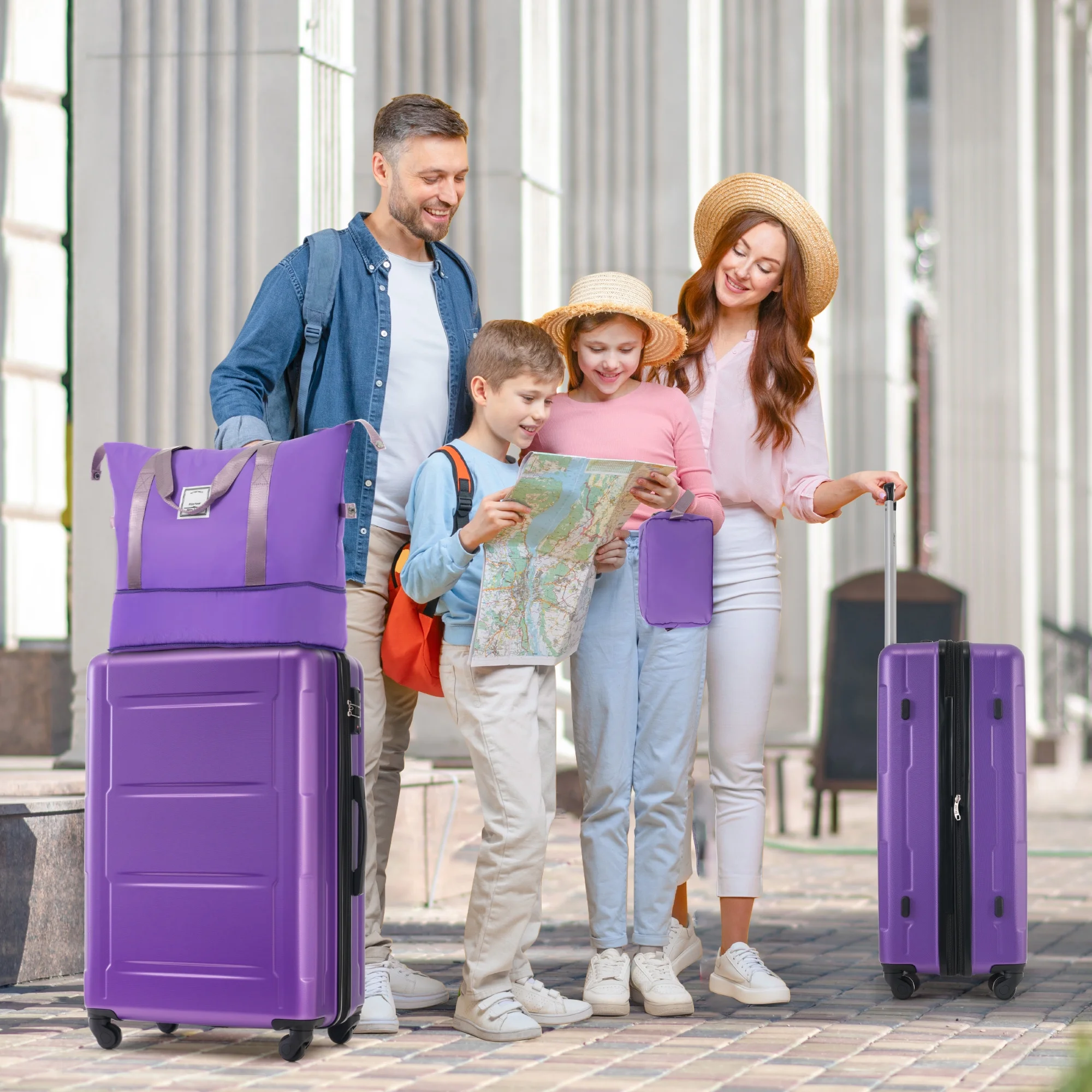 imerelez 2 Piece Luggage Set with Bags Expanable Spinner Wheels ABS Lightweight Suitcase with TSA Lock 20inch+28inch