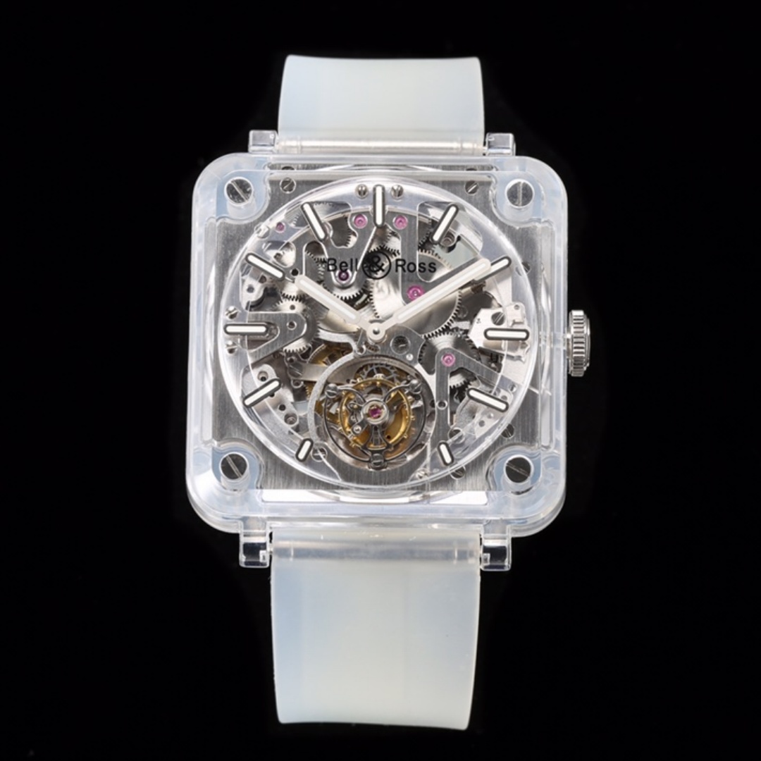 【Super Clone】Bell & Ross BR fully transparent tourbillon watch