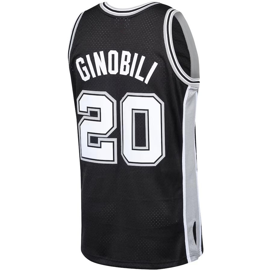 San Antonio Spurs Manu Ginobili Black Hardwood Classics Swingman Jersey