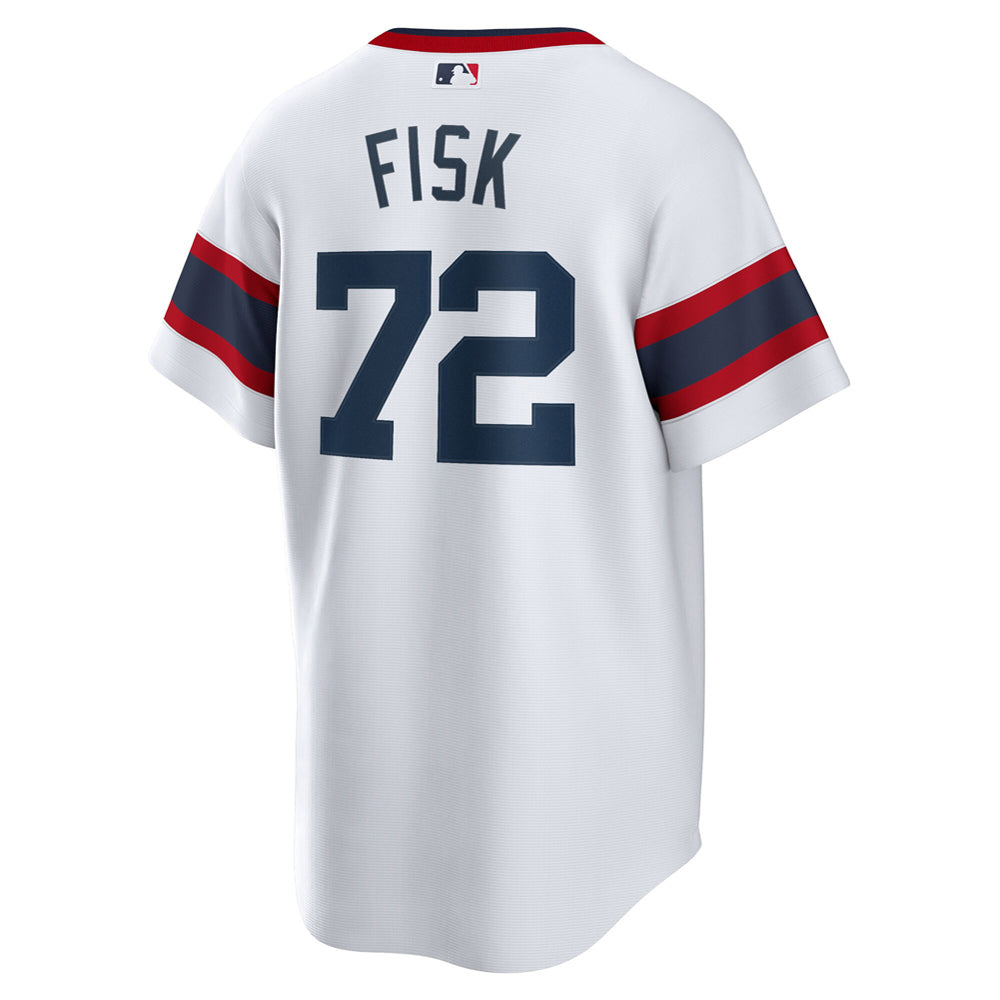 Men's Chicago White Sox Carlton Fisk Home Cooperstown Collection Team Player Jersey - White